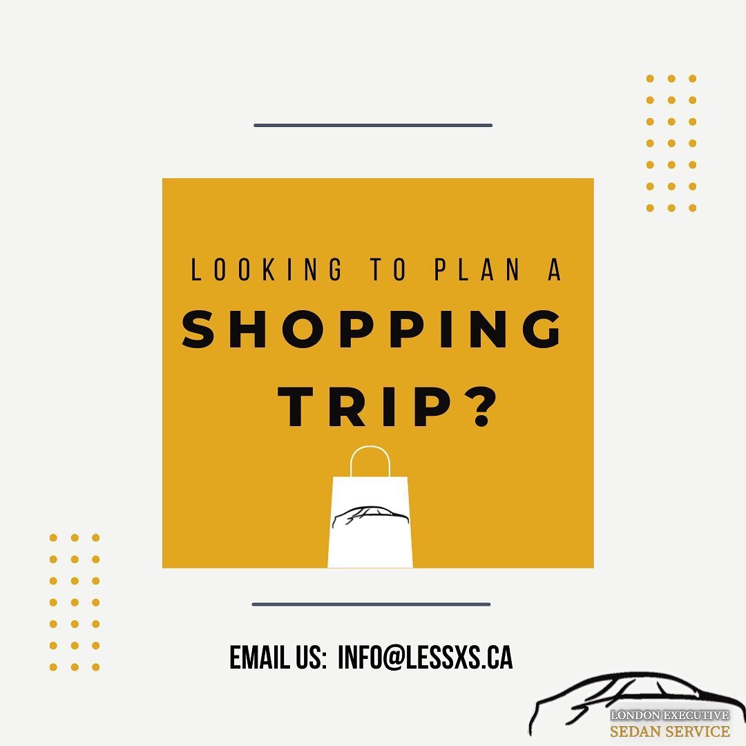 It might be time to treat yourself! 🛍🛍Enjoy a day or weekend of shopping and leave the driving to us. We&rsquo;ll pick you up when and where you want us to and take you to all the shopping spots that you desire. 

Whether you&rsquo;re shopping in L