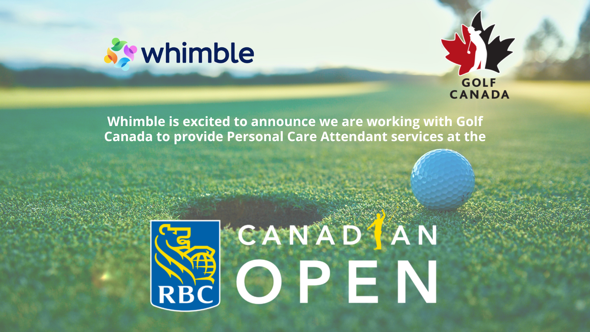 Golf Canada to Provide On-site Personal Care Support at the 2026 RBC Canadian Open through Whimble