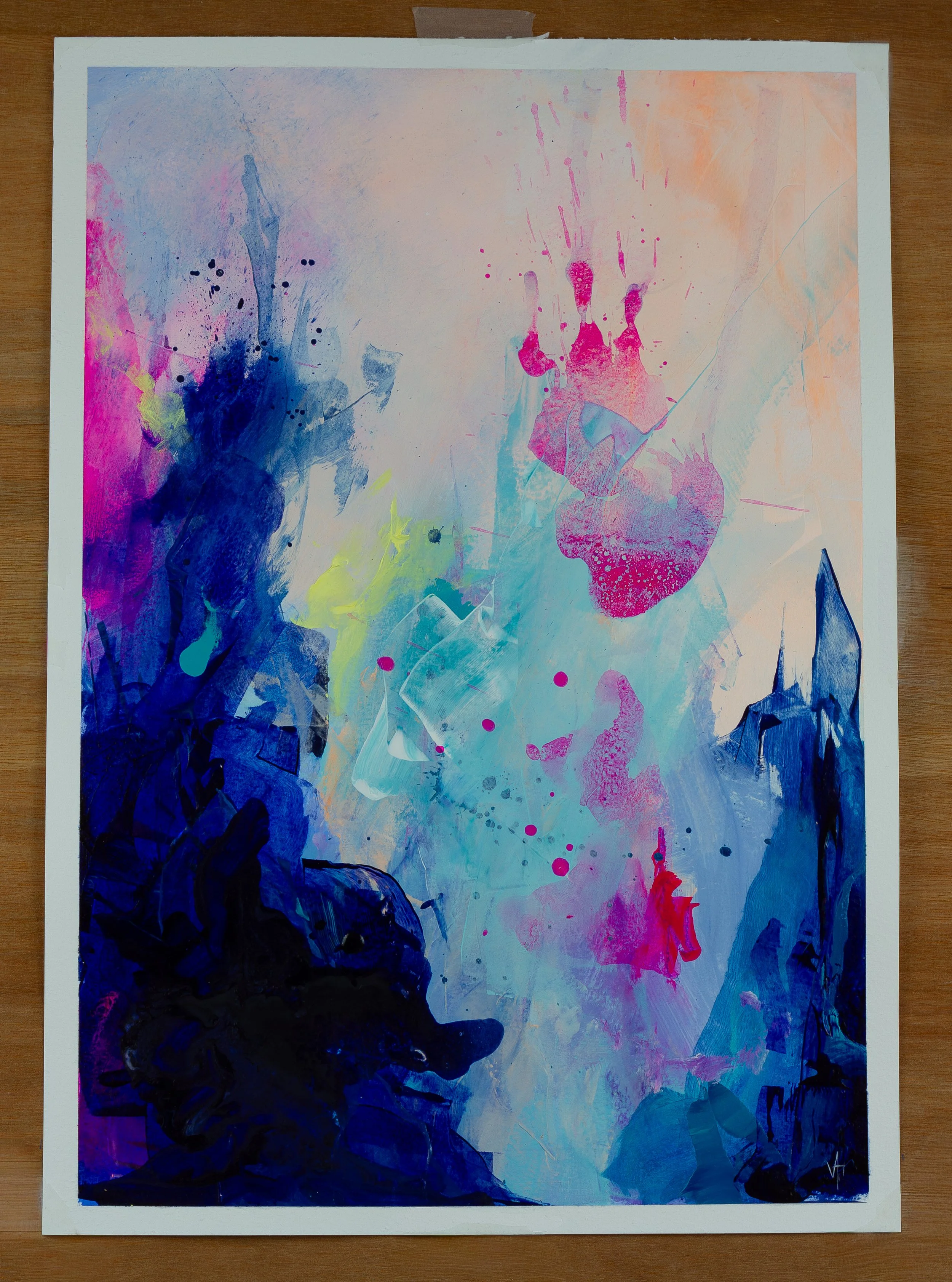 Sea abstract acrylic art 