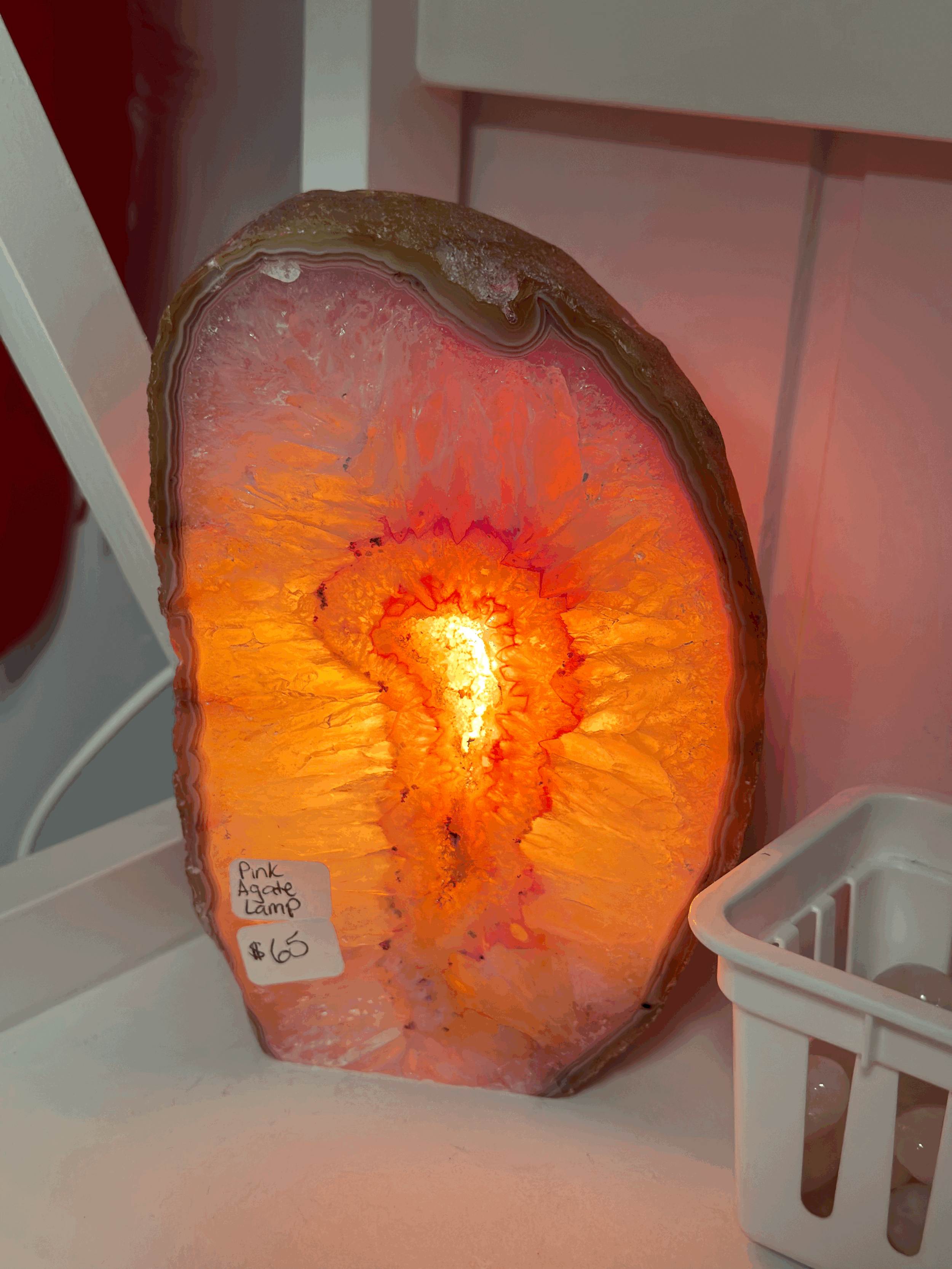 Pink Agate Lamp