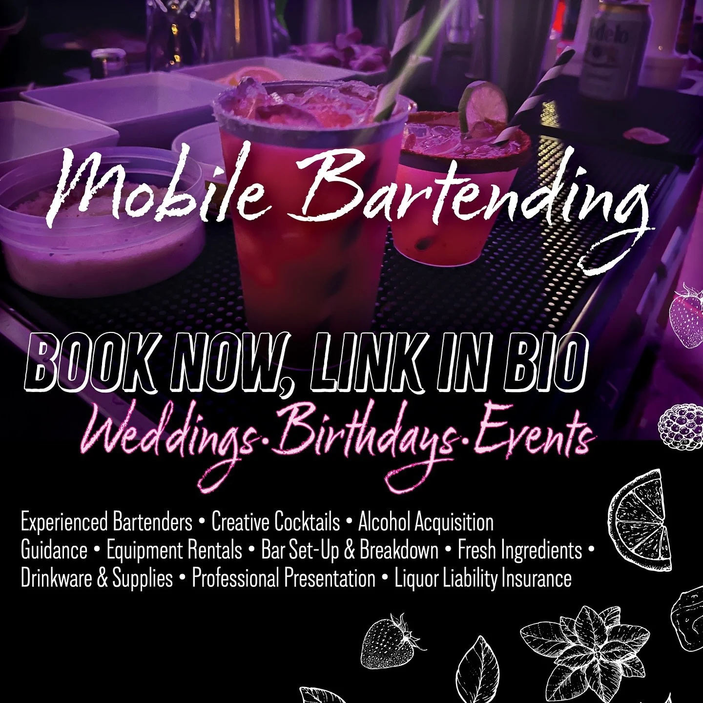 Booking link 🔗 in bio
&bull;
&bull;
&bull;
#mobilebartender #sandiego #riverside #bartenders #eventplanning #smallbusiness