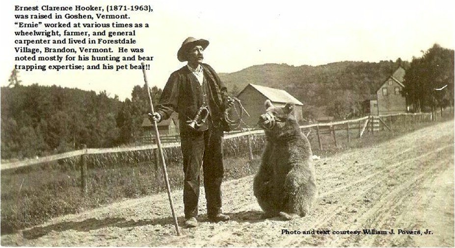 Ernest Hooker and his bear