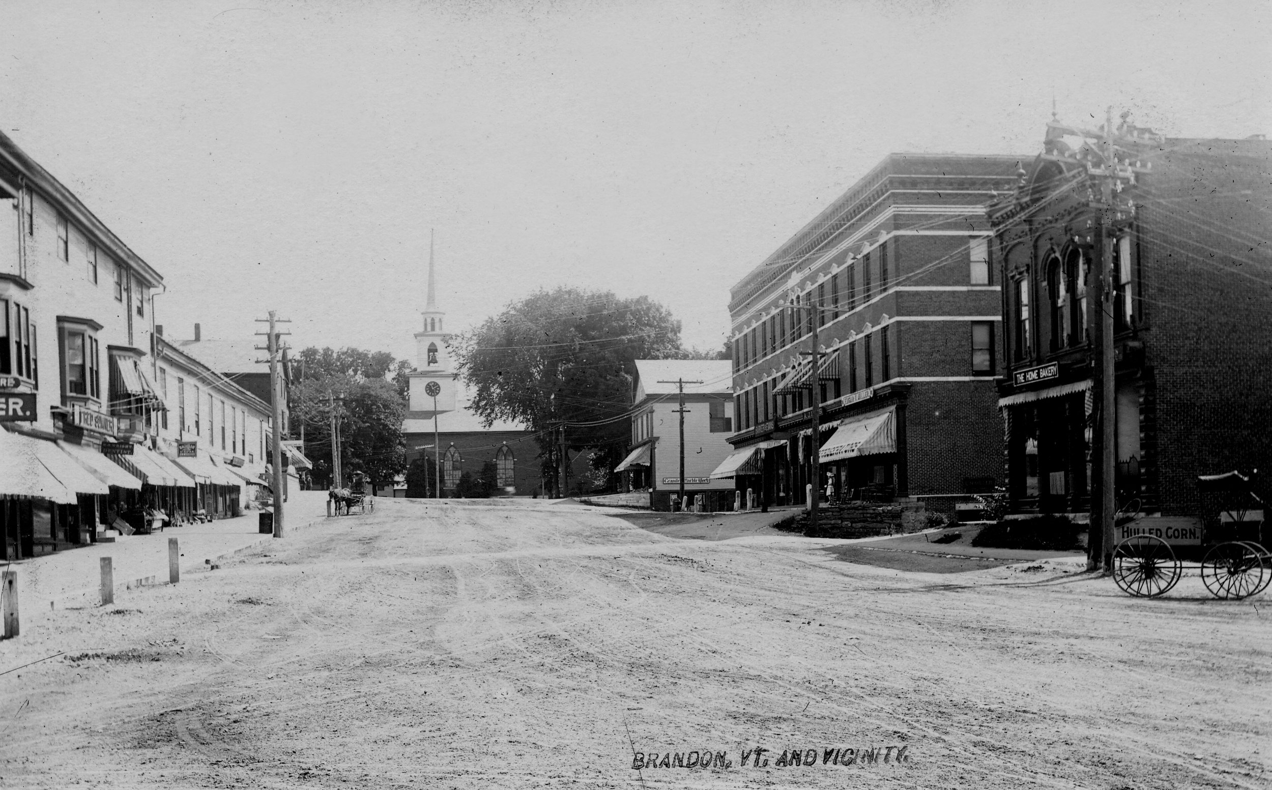 South on Center St. toward Congregational Church