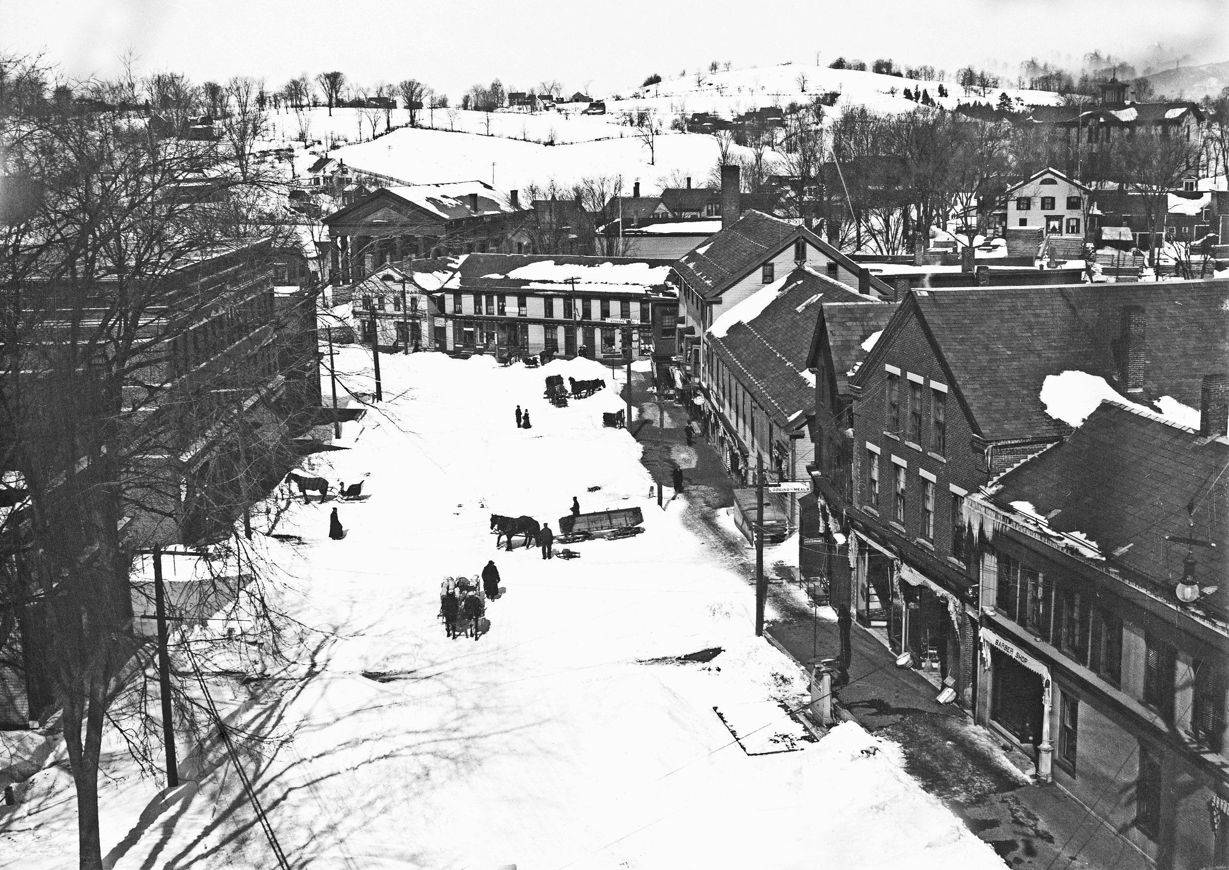Ariel View from Congregational Church clock tower