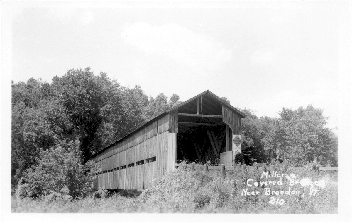 Miller Covered Bridge at base of Miller Hill (route 73 west)