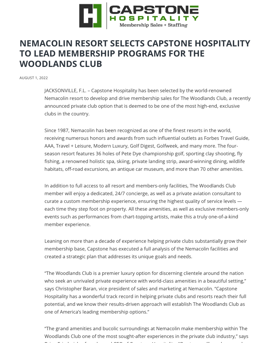 Media — Capstone Hospitality