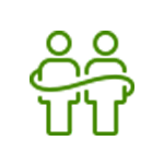A pixelated abstract green pattern
