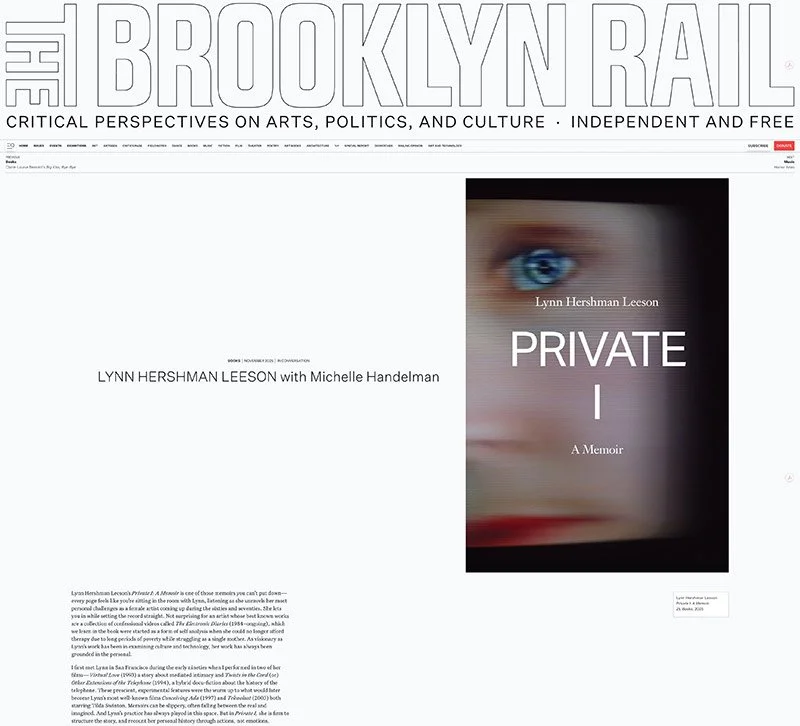 Screencap of Brooklyn Rail interview between Lynn Hershman Leeson and Michelle Handelman