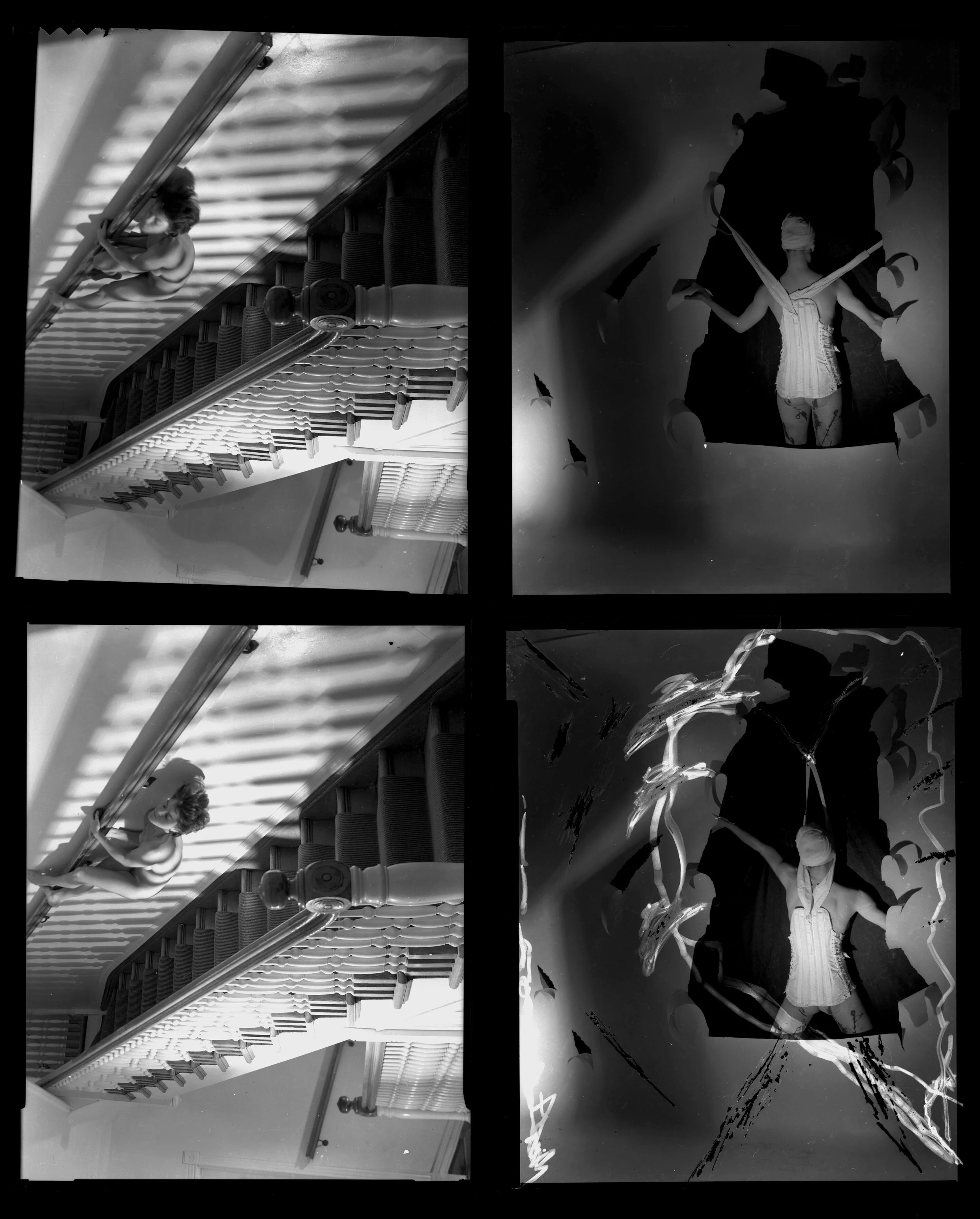 Untitled B&W 4x5" Contact Sheet (1981)