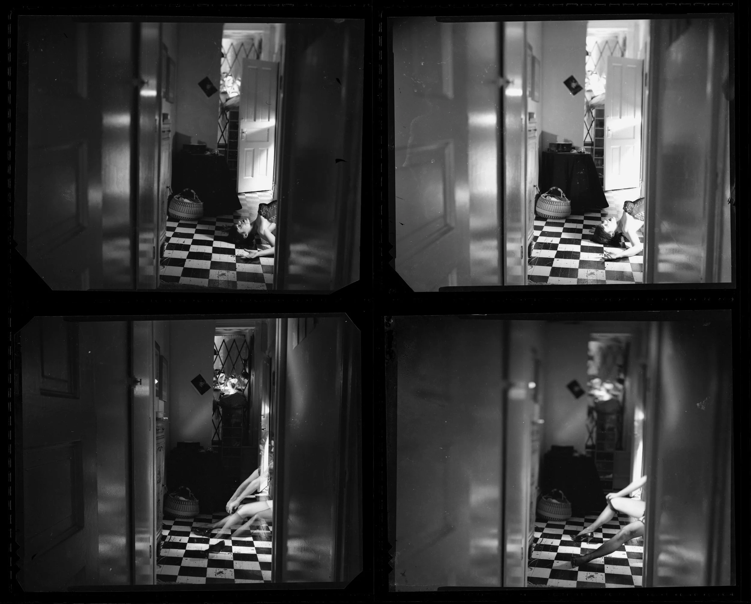 Untitled B&W 4x5" Contact Sheet (1981)