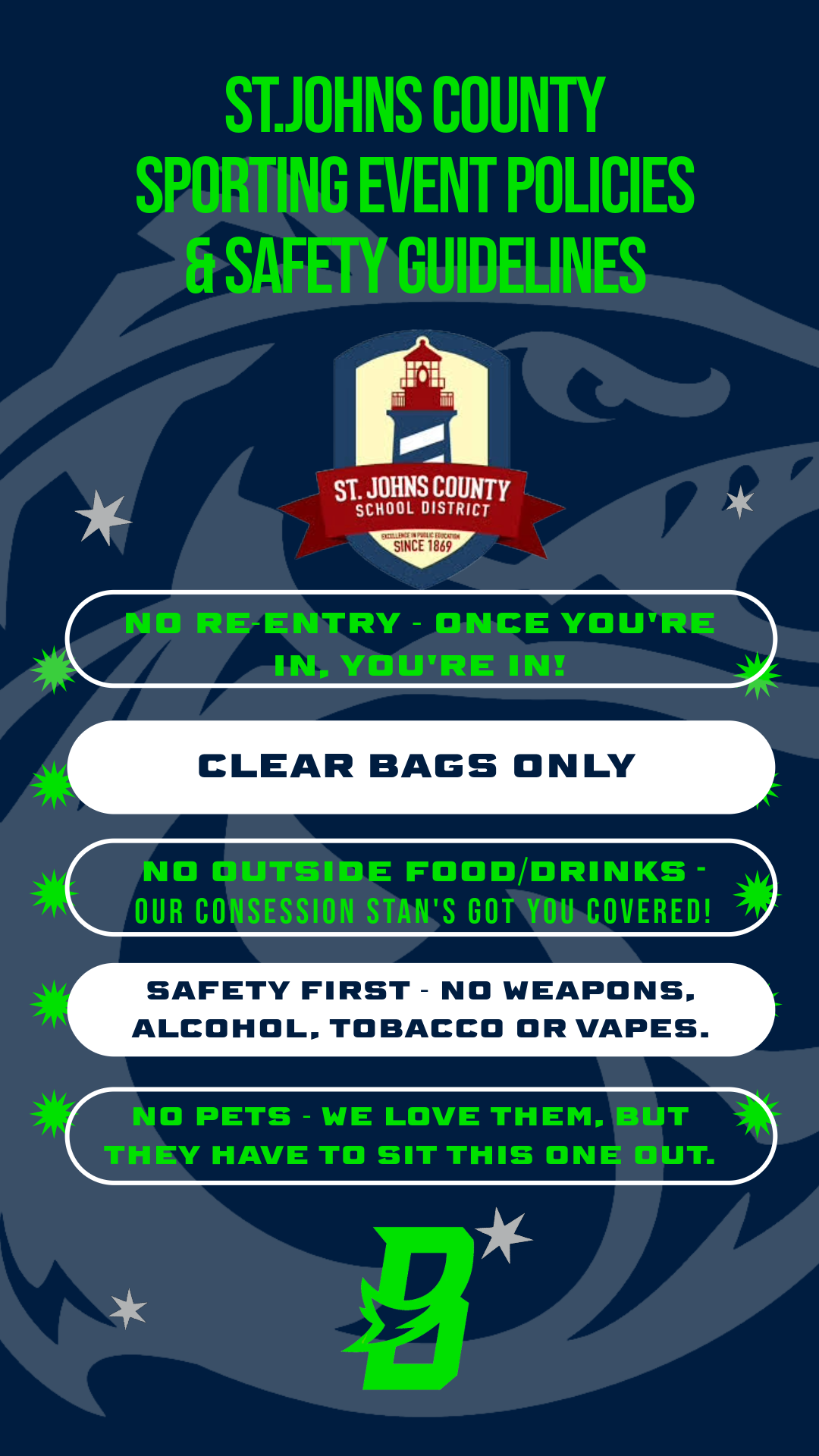 ST.JOHNS COUNTY SPORTING EVENT POLICIES & SAFETY GUIDELINES