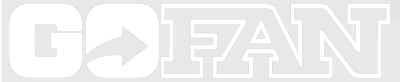 A logo with the words 'GO FAN' and an arrow pointing right