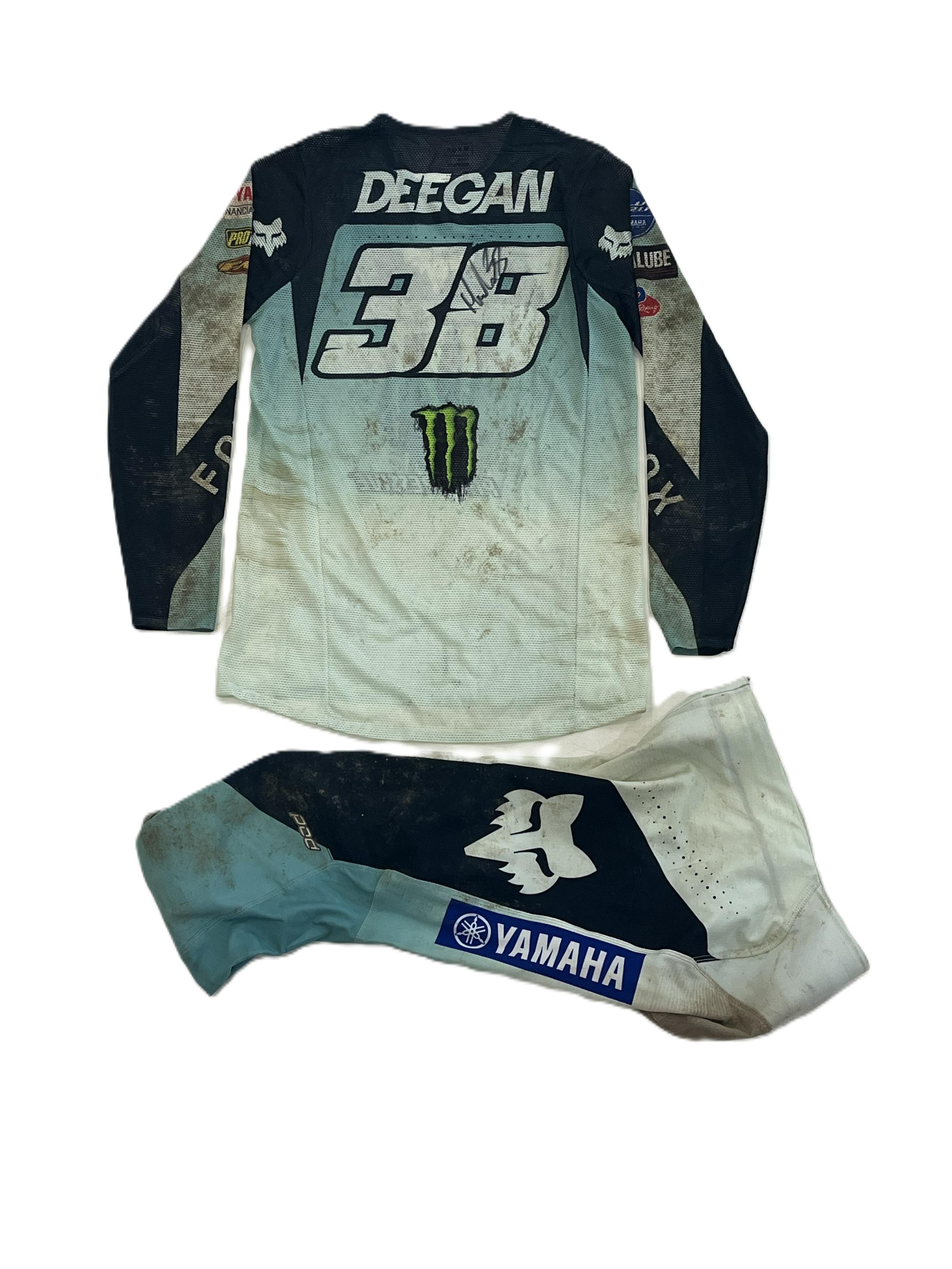 Haiden Deegan #38 – Autographed Race-Worn Jersey & Pants Set – First 450 Motocross Season