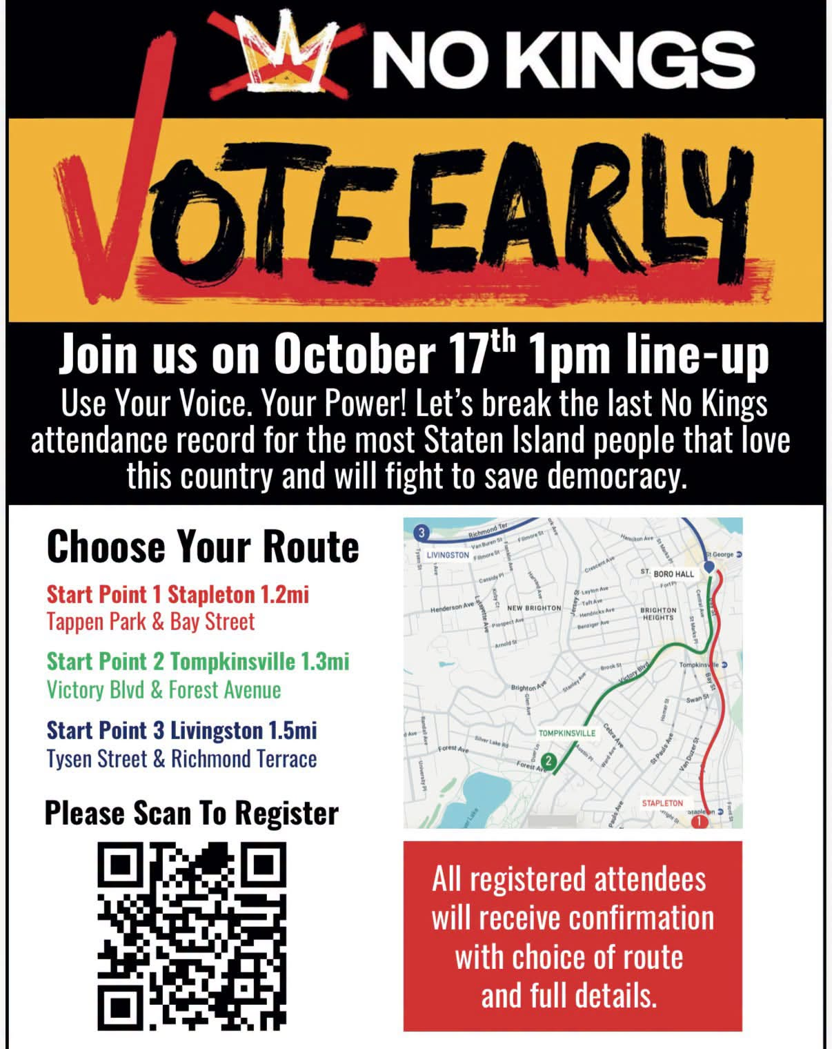 No Kings Early Voting Rally