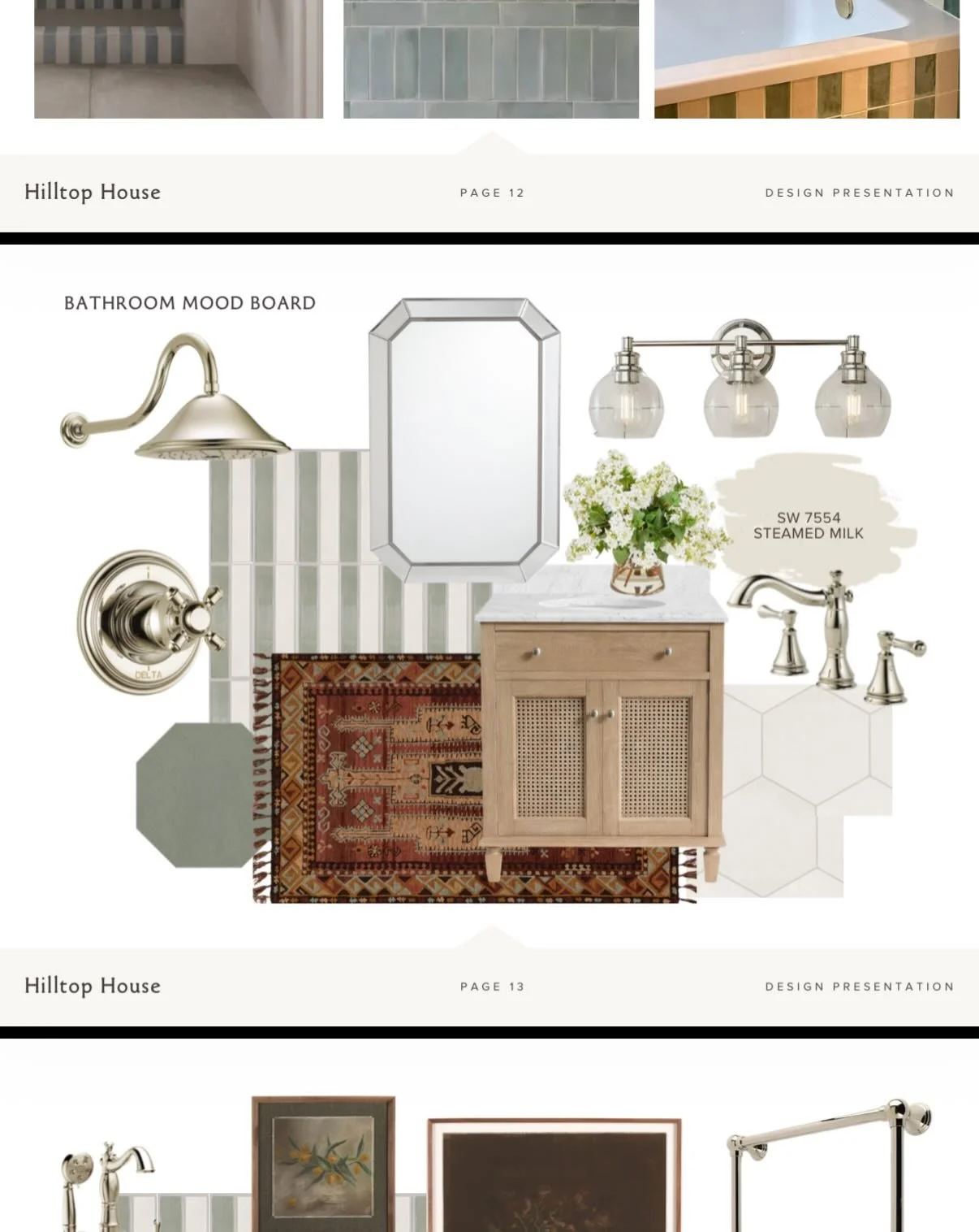 Hilltop House Project | Guest Bathroom 🤎

For this space, we pulled inspiration from the existing home &mdash; carrying through familiar design elements, tones, textures, and patterns to create a timeless sense of flow throughout the entire house. T