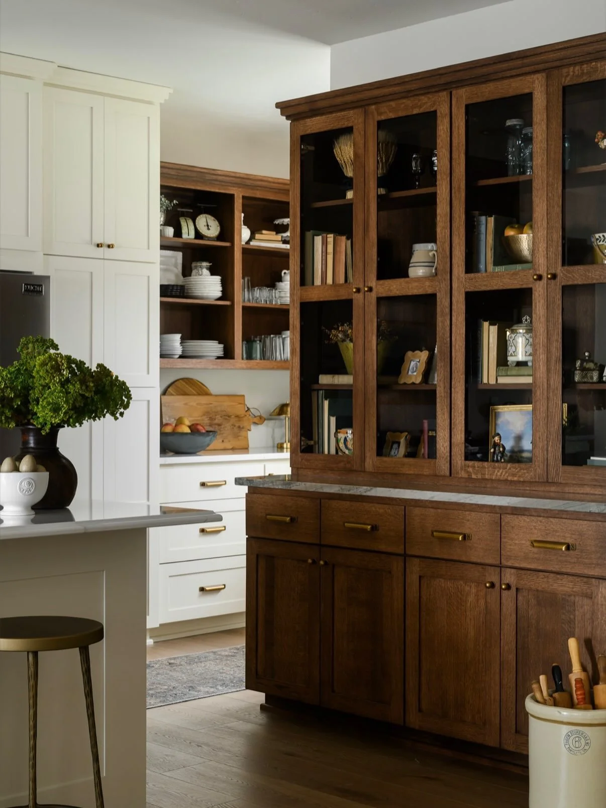 The first look at our Collected Cottage project.

This scullery is one of our favorite spaces in the home. Our vision for this project was to create a house that feels collected over time&mdash;layered with family heirlooms, timeless details, and a w