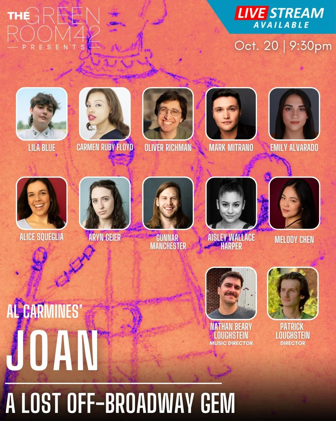 Promotional materials for JOAN with Fickle Theatre Company