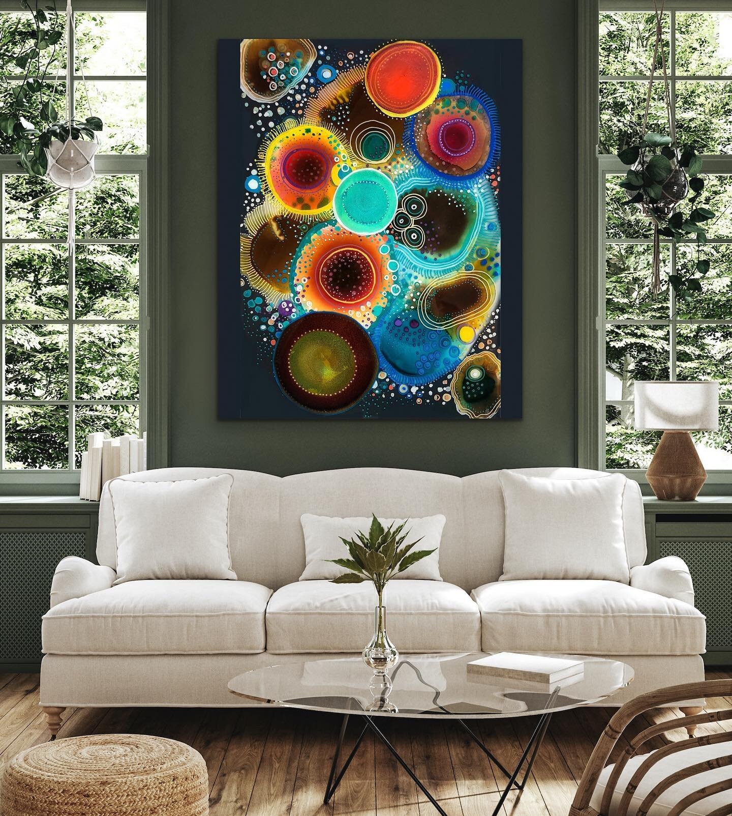 A little piece of quantum realm bubbles of of creation. This one has lots of layers of @artresin and dreamy depth that invite you view it through a few different lenses of imagination. 

#ilovecolor #creativity #colortheory #colorcrush #imagination #