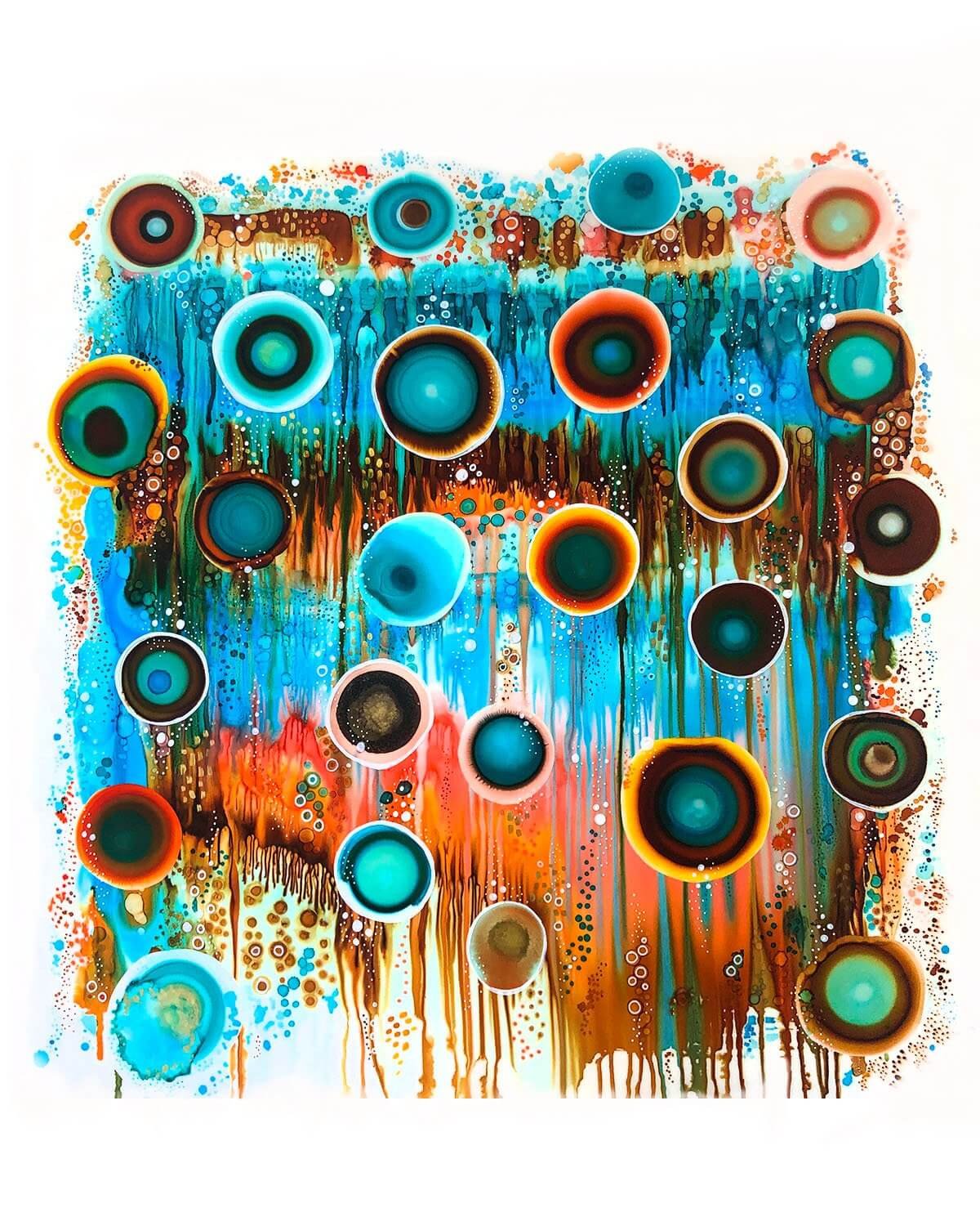 Front view of the Melting Quantum artwork