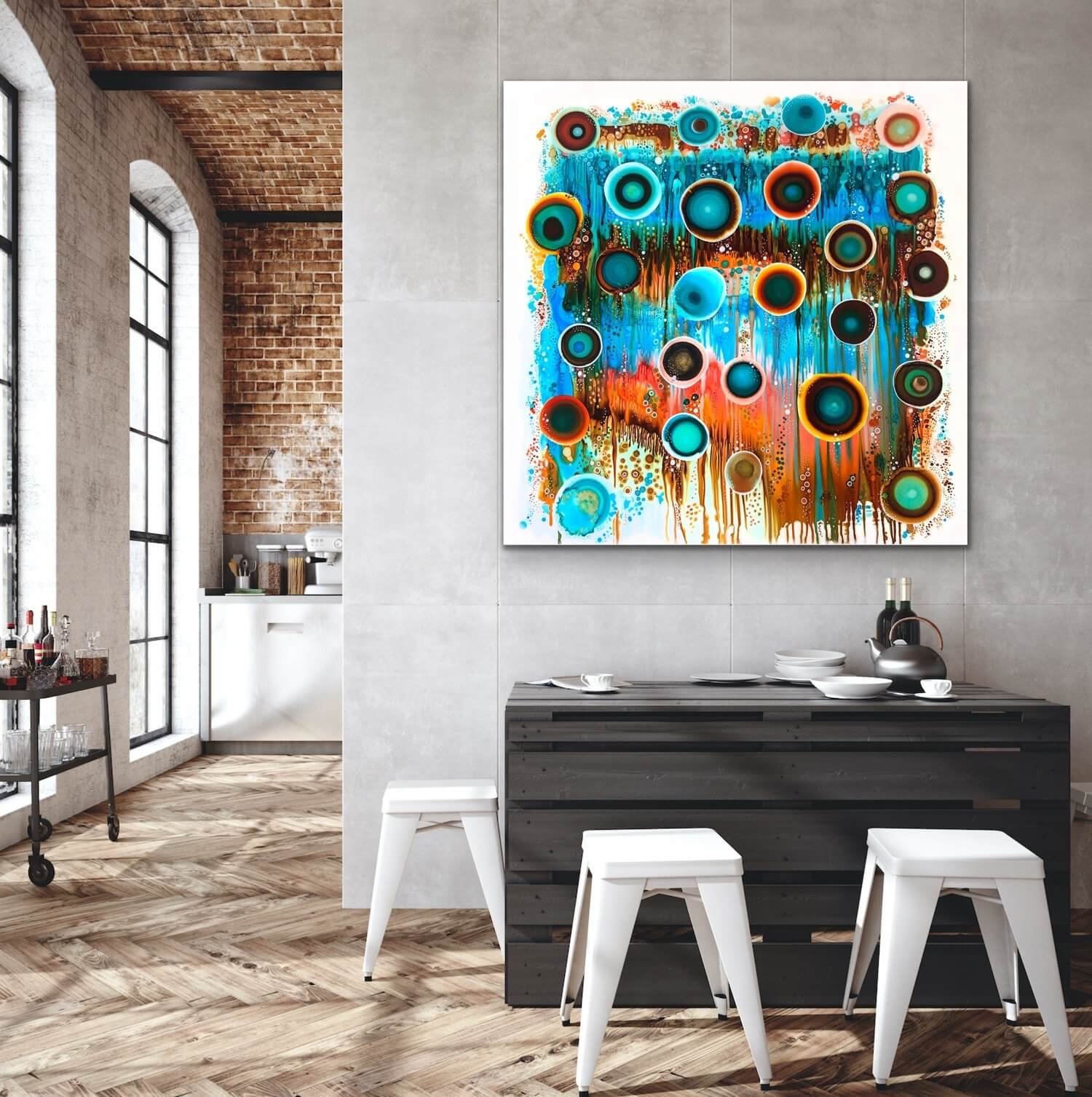 Melting Quantum artwork on the wall