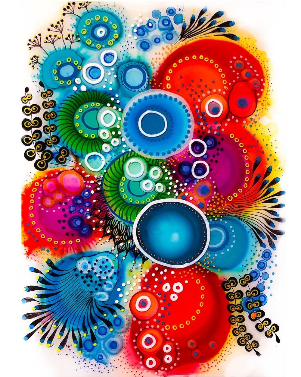 Front view of the Ocean Bloom artwork