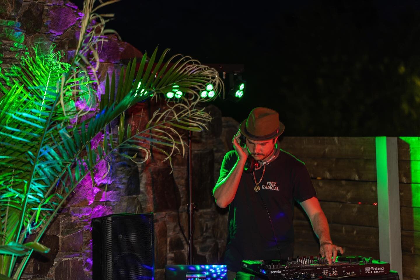 Another shot of @alfalpha from Saturday night at @gigispalmsprings! So much more to come this summer here in the desert. Check his Instagram weekly for performance dates. @supersonidosistema #palmsprings #palmspringslife #nightlife #dj #djset #artist
