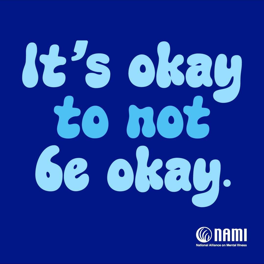 Reminder that it's okay to not be okay, let's remember that our struggles don't define us and reaching out for help is a sign of strength, not weakness. ⁠
⁠
You are never alone in this journey. Reach out, talk, and take care of yourself. 💕 ⁠
⁠
#NAMI