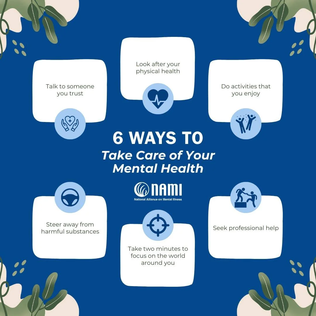 Help is always available. Here are 6 ways to take care of your mental health.

For mental health emergencies, dial 988, the free suicide prevention hotline.