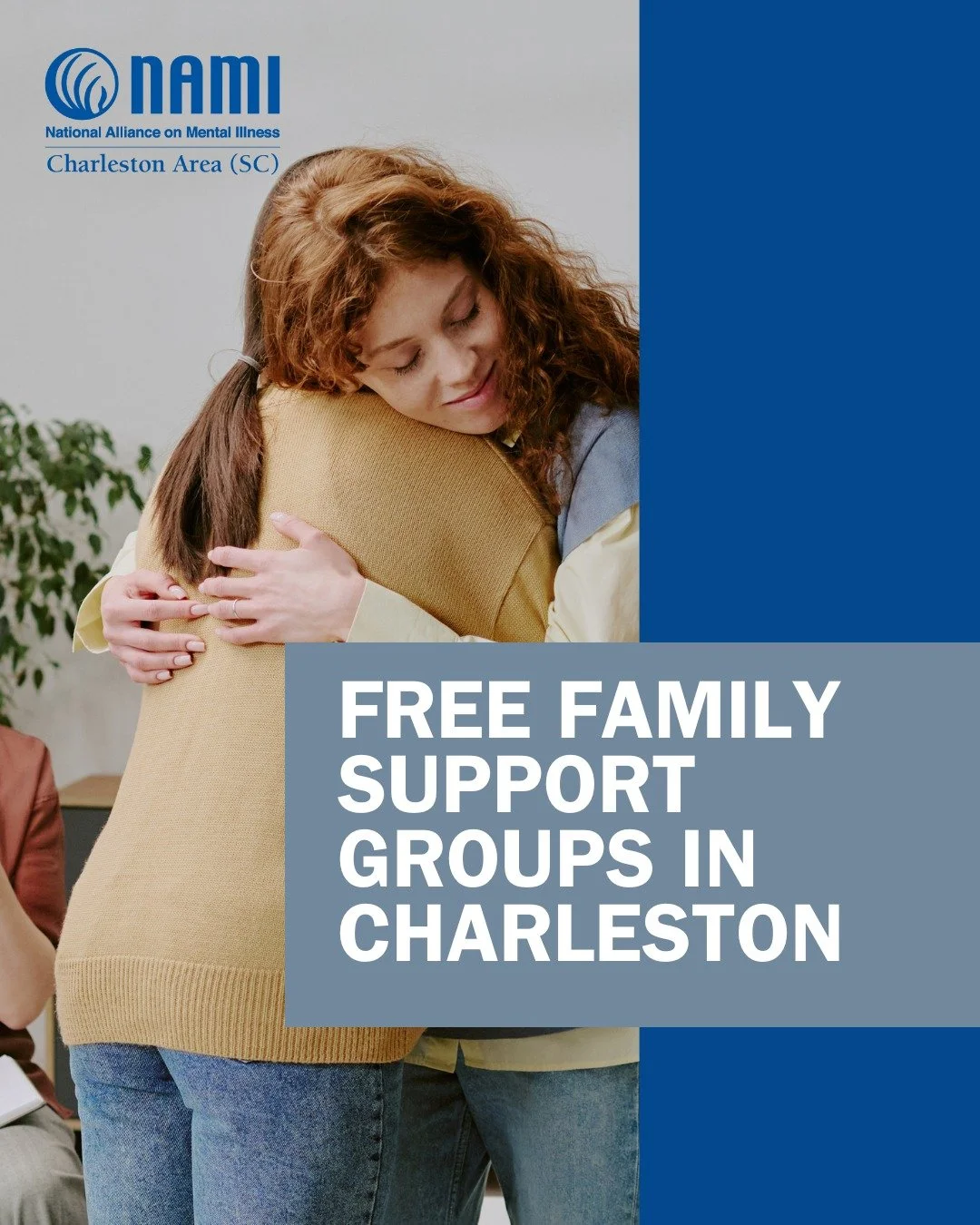 If you or someone you know is struggling, we offer free family support groups in three different locations here in Charleston. NAMI wants you to know, you are never alone. To register, see calendar on our website for details 
https://www.namicharlest