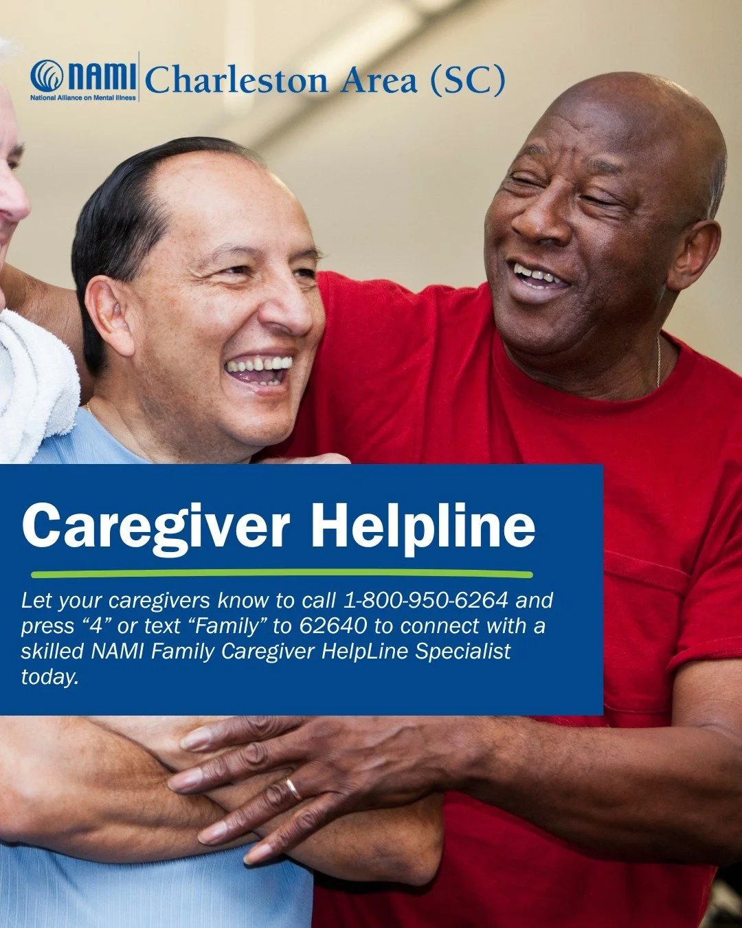 Caregiving can be hard. The NAMI Family Caregiver Helpline is easy. 

Providing care to someone with a mental health condition comes with unique challenges: Seeing someone you love in pain, navigating red tape and confusing systems, fighting stigma a