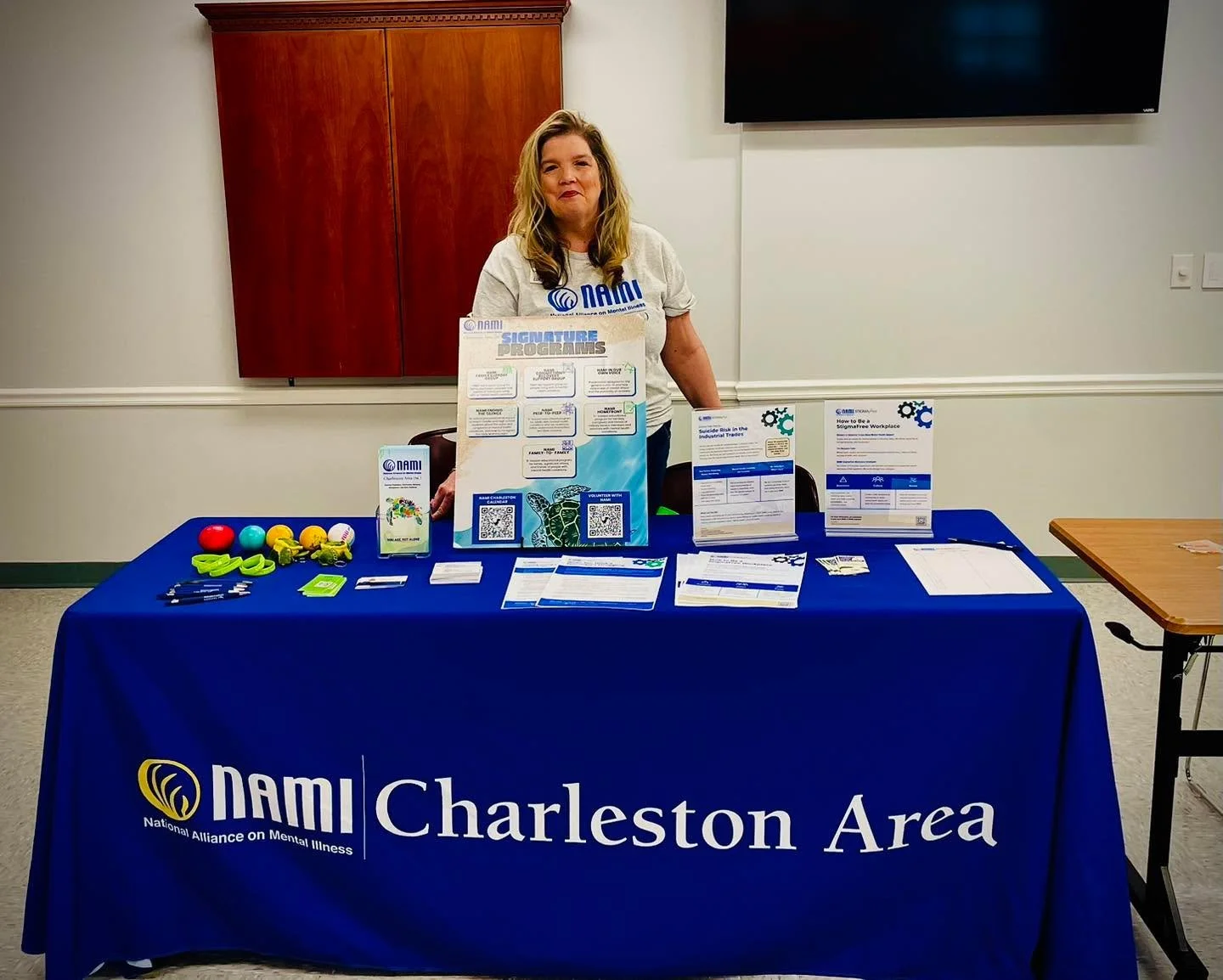 Lori at the ASSP meeting the other week! One of the things we love most about NAMI is getting out into the community and bringing mental health awareness into the workplace.