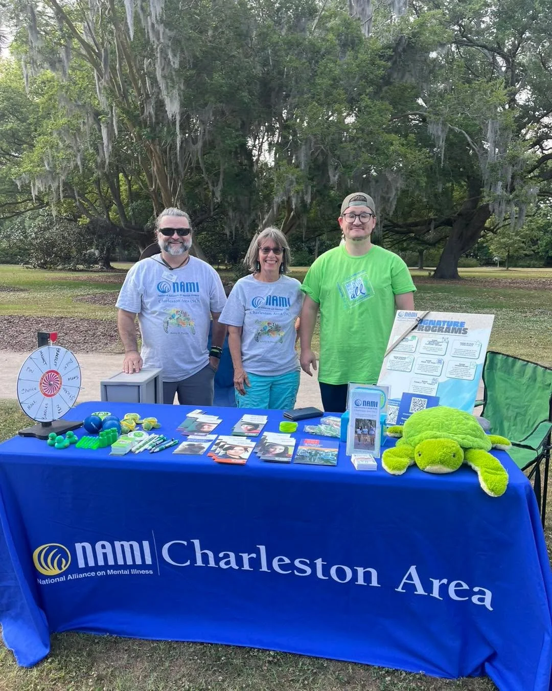 Volunteers-Edwin, Cindy and Josh
At the Tri county Speaks Community Resource Fair and Luminary Vigil on 4/24 at Hampton Park! We love serving our Charleston community💙