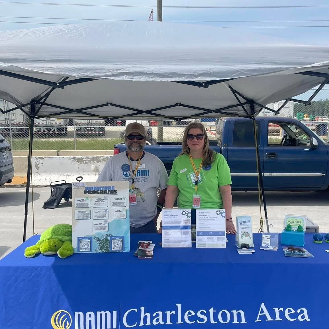 Edwin and Lori represented NAMI Charleston at Google&rsquo;s Health and Wellness Day in Ridgeville on May 6, helping raise awareness around mental health, support, and community resources. 

We&rsquo;re grateful for opportunities to connect with the 