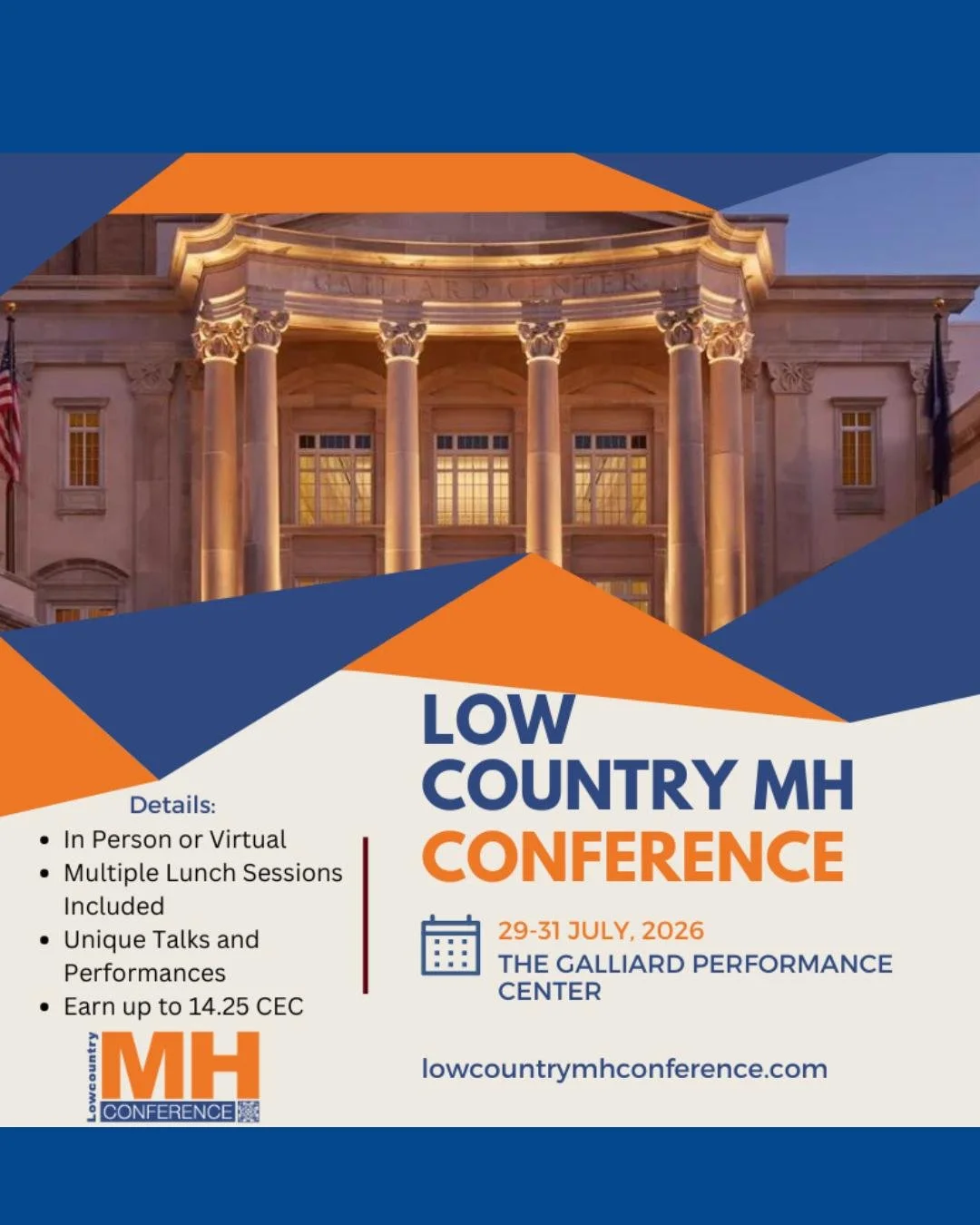 Join us at the Lowcountry Mental Health Conference on July 29th&ndash;31st at the Charleston Gaillard Center. This two-day event brings together mental health professionals, advocates, and community members for important conversations focused on educ