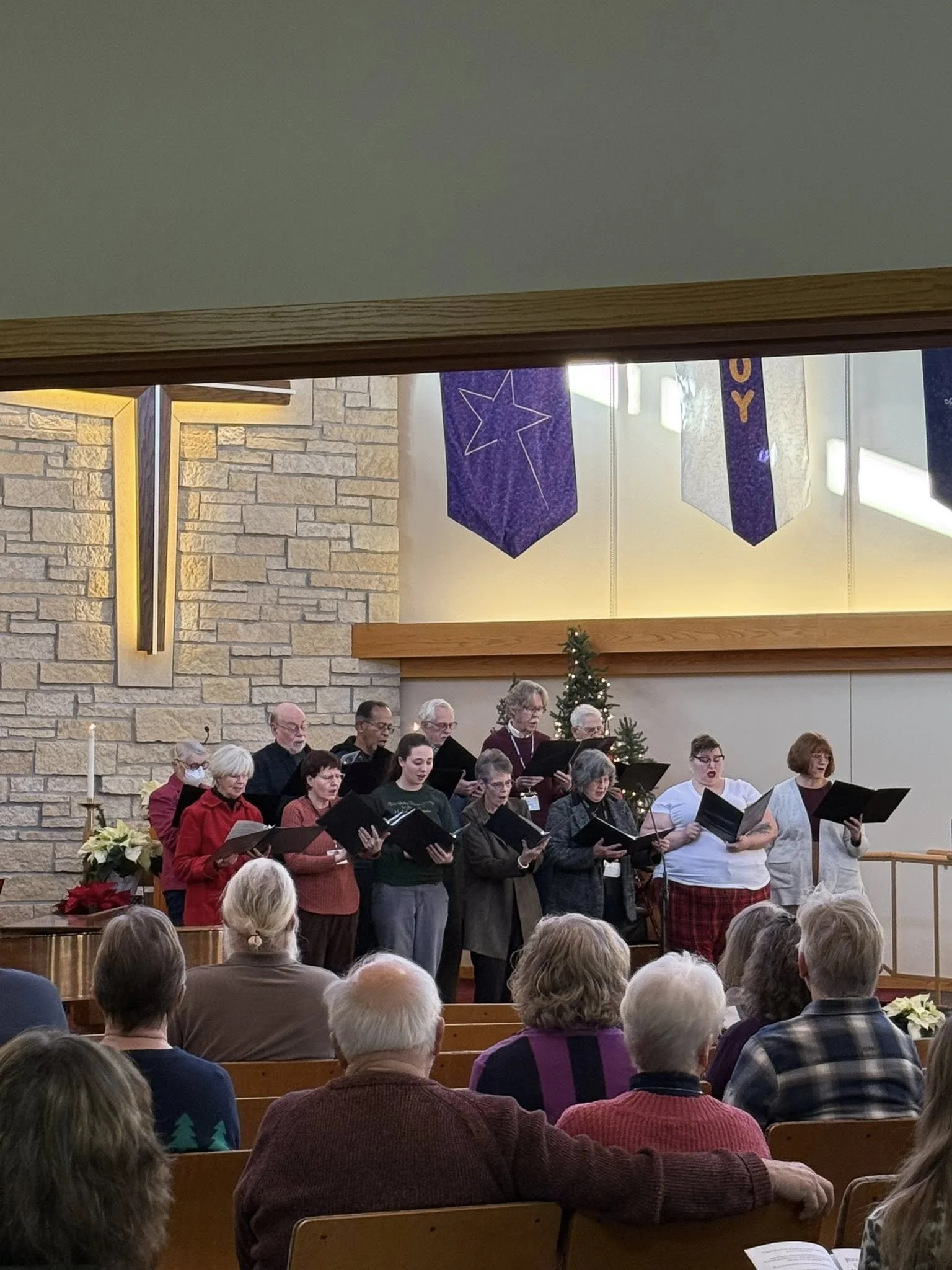 Chior Singing in front of the Church