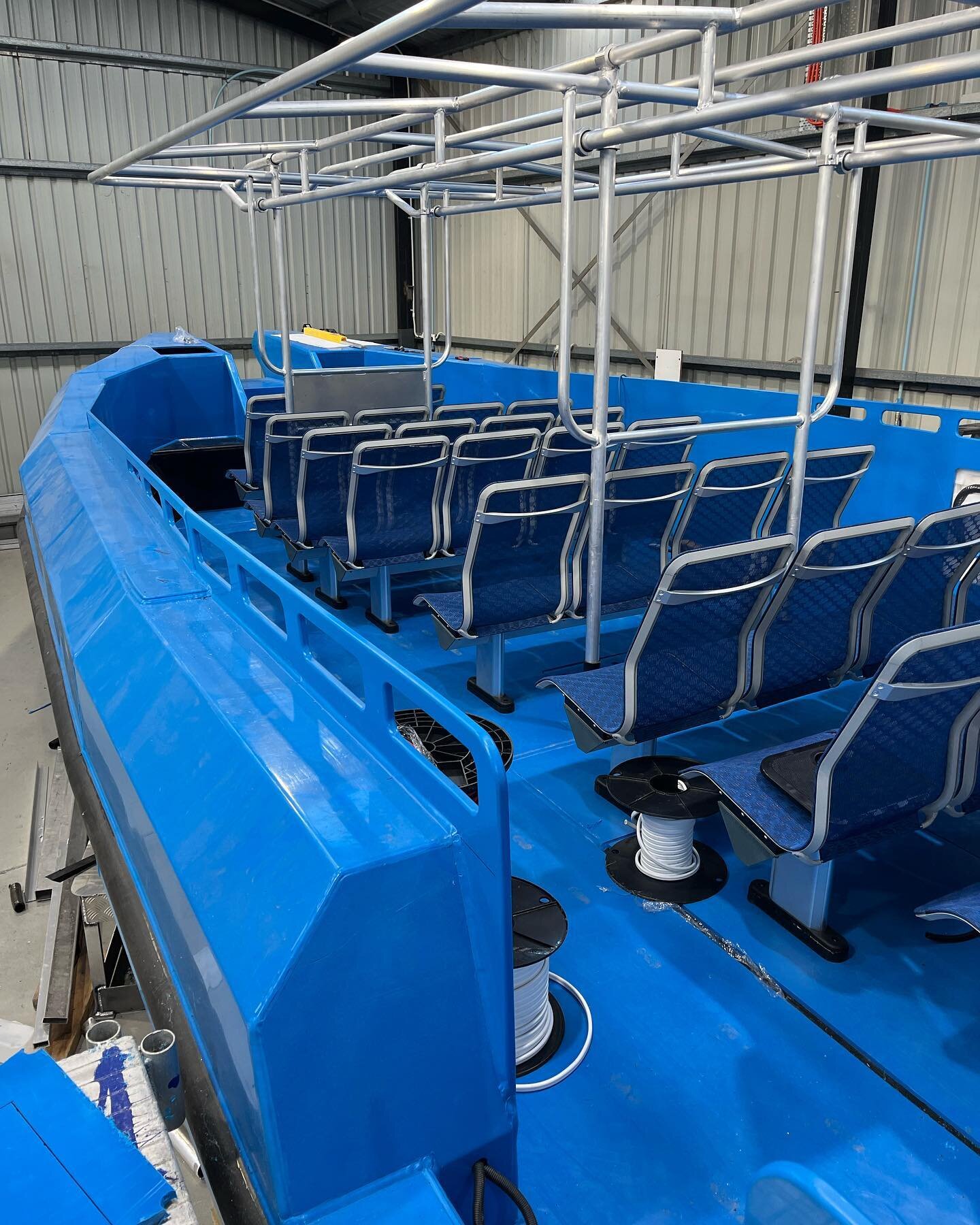 Checking up on &ldquo;Big blue&rdquo; at @alumarine.net.au.  Not long left to go now.

Australian 1C survey 2+40)
#dcv #hdpeboat #australianworkboat #australiancommericalboats