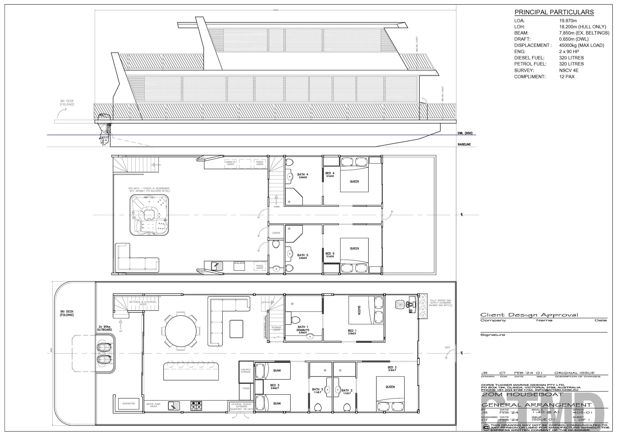 20m Houseboat
