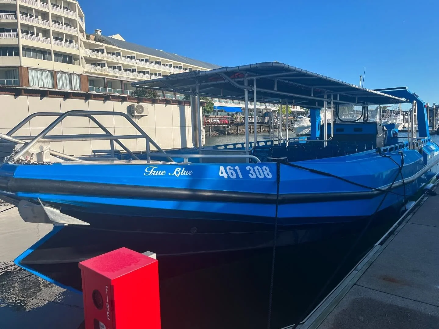 Busy trip to Cairns this week with multiple projects on the go.  Great to see the ground breaking HDPE &ldquo;True Blue&rdquo; settling in to its new home.

With a hull shape that allows it to achieve similar performance to the industry standard 3 an