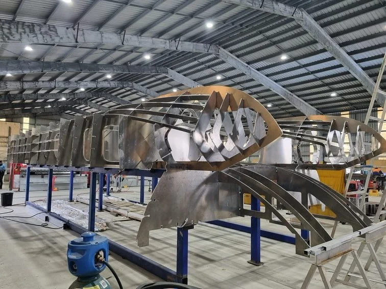 12m Z-bow catamaran.

This is a funny one and shows the value of the relationships we spend a lot of time developing.  When Alumarine were asked to build a new 12m catamaran based on the very successful &ldquo;Pina Colada&rdquo; they were worried the