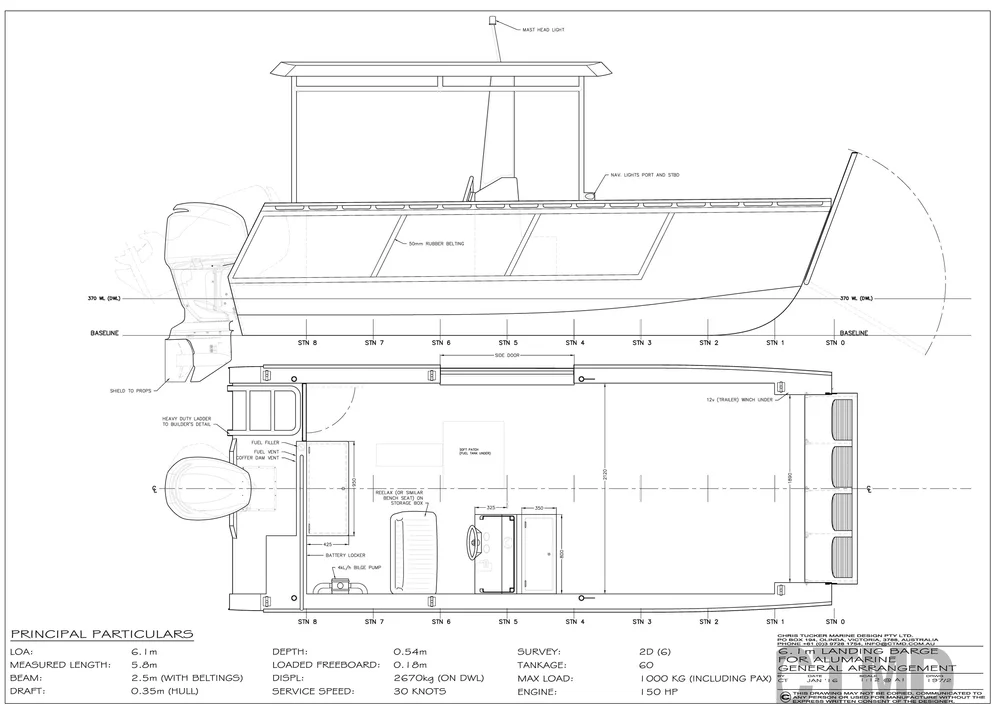 6.1m Landing Barge — Chris Tucker Marine Design