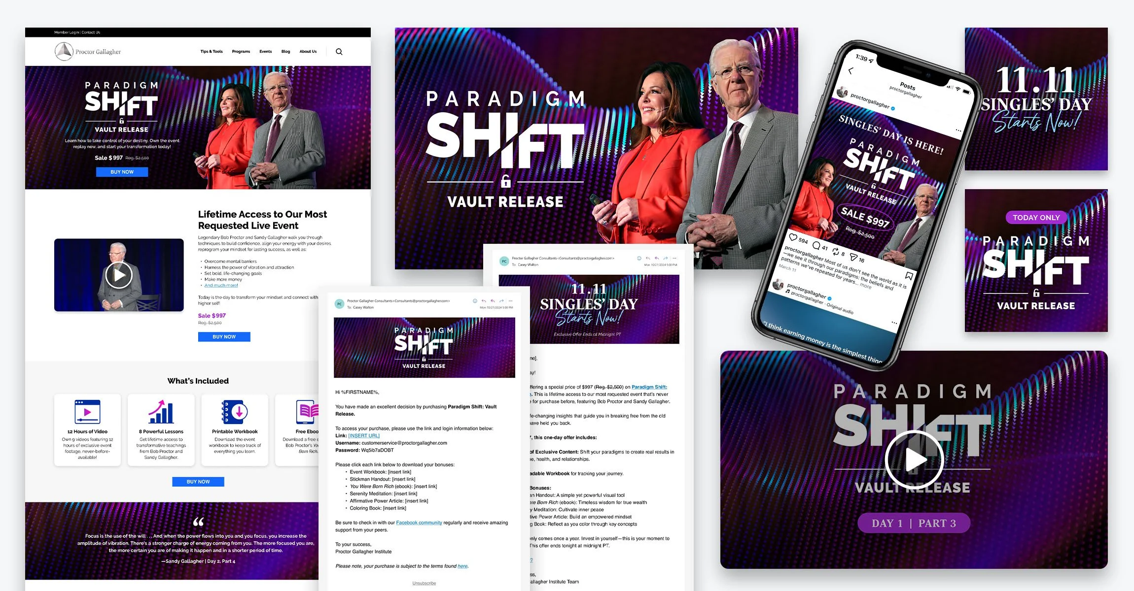Marketing campaign assets for Paradigm Shift Vault Release