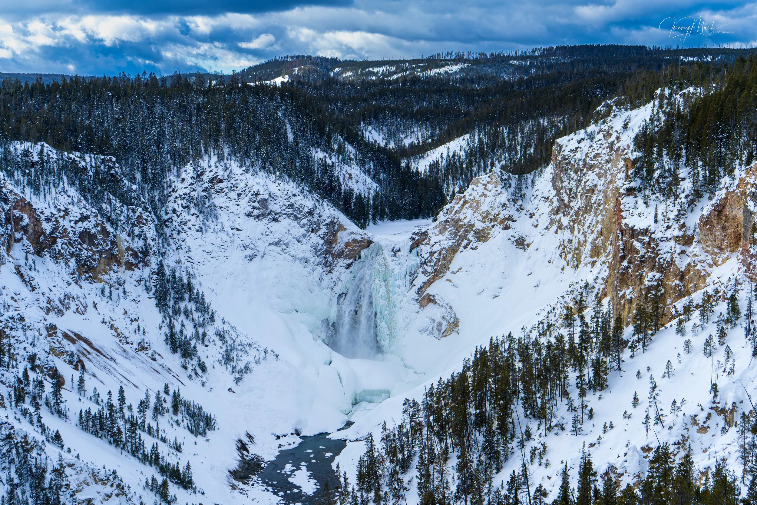 Yellowstone Falls - Winter, Yellowstone National Park