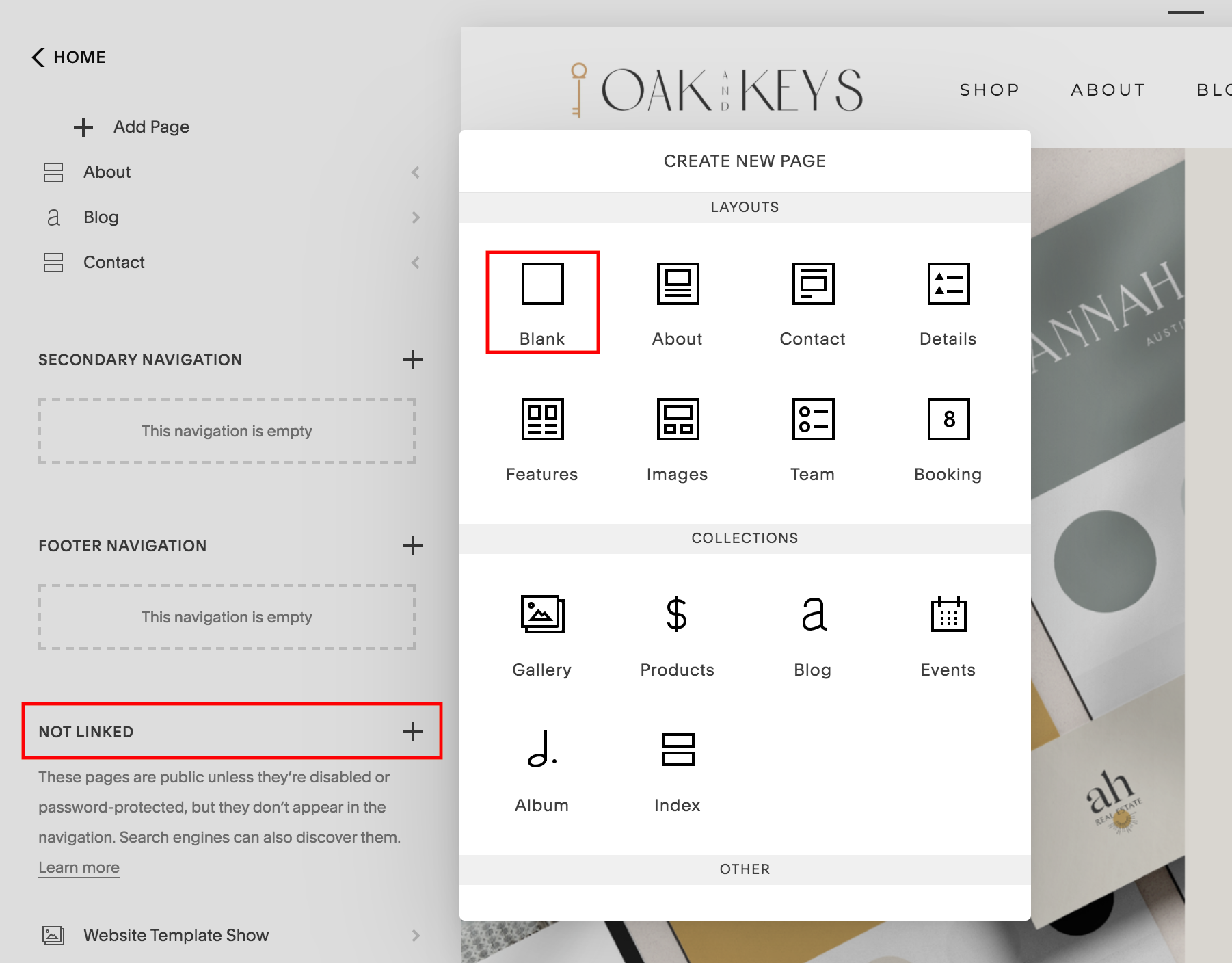 How to create an Instagram 'link in bio' using your own Squarespace website  — OAK&KEYS