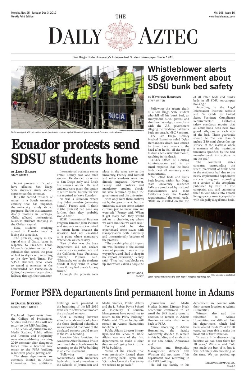 The Daily Aztec: Vol. 106, Issue 16