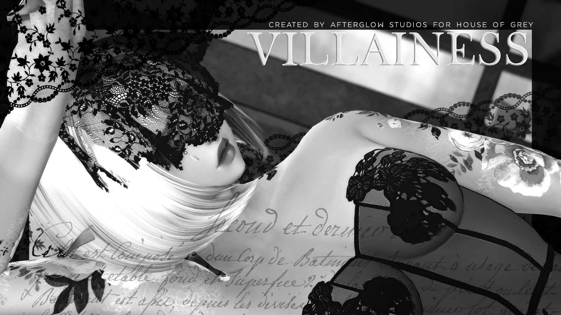 custom for HoG | a striking monochromatic preset with special elements like a black border and custom scrapbook-styled elements. 