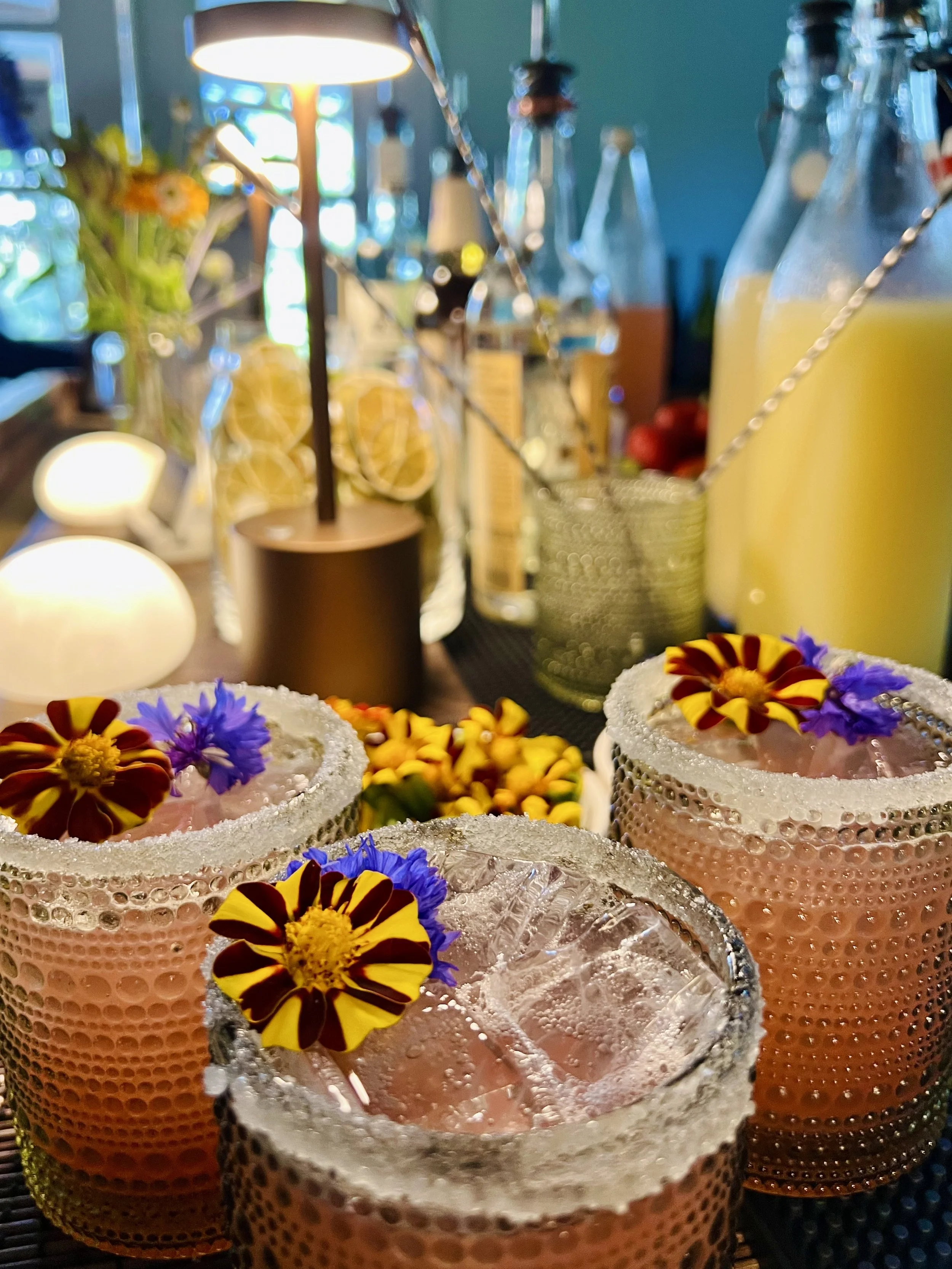 Craft cocktails prepared by Amaro Bartending Palm Springs.
