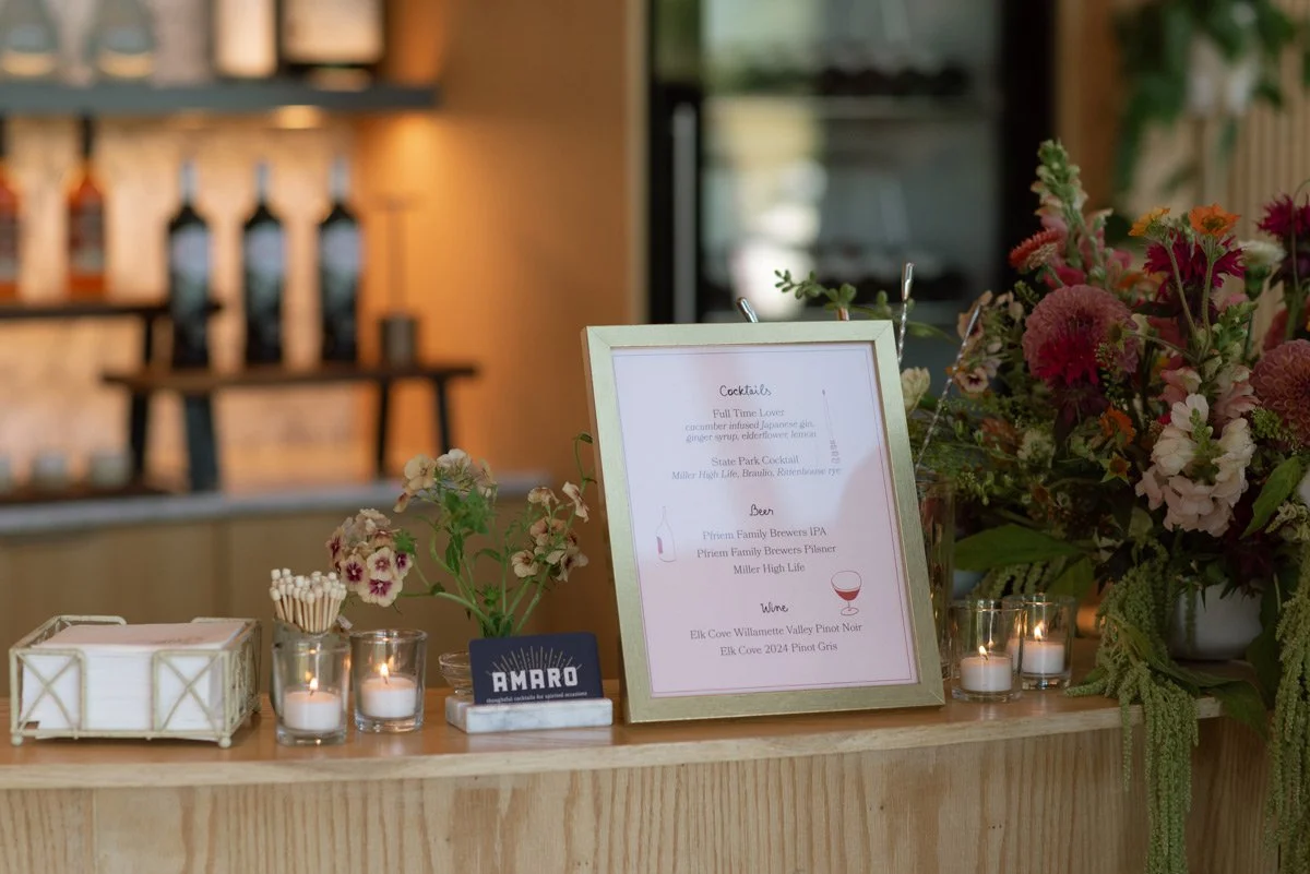 Amaro Bartending Wedding Bar Set Up