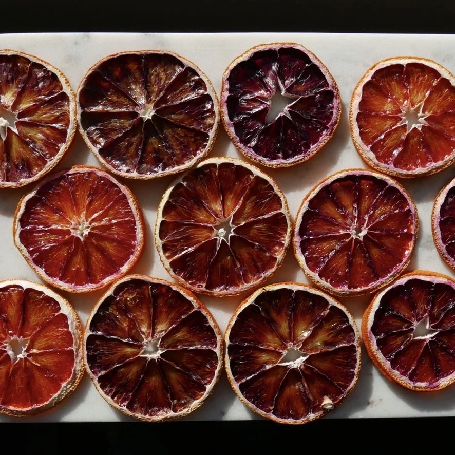 Handcrafted cocktail garnishes.