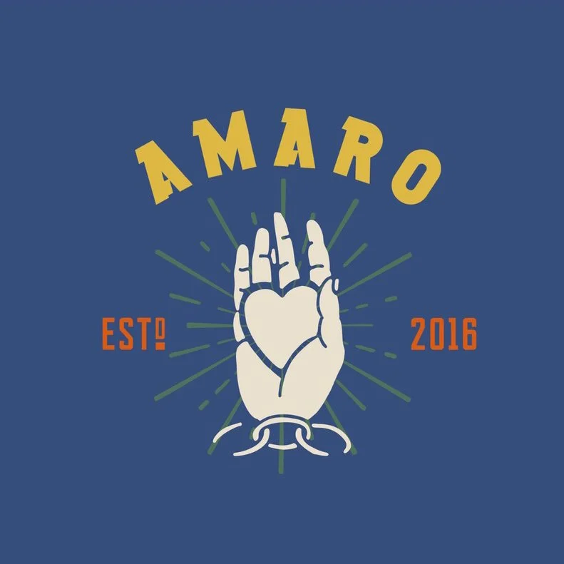 Logo for Amaro Bartending Palm Springs and Portland.