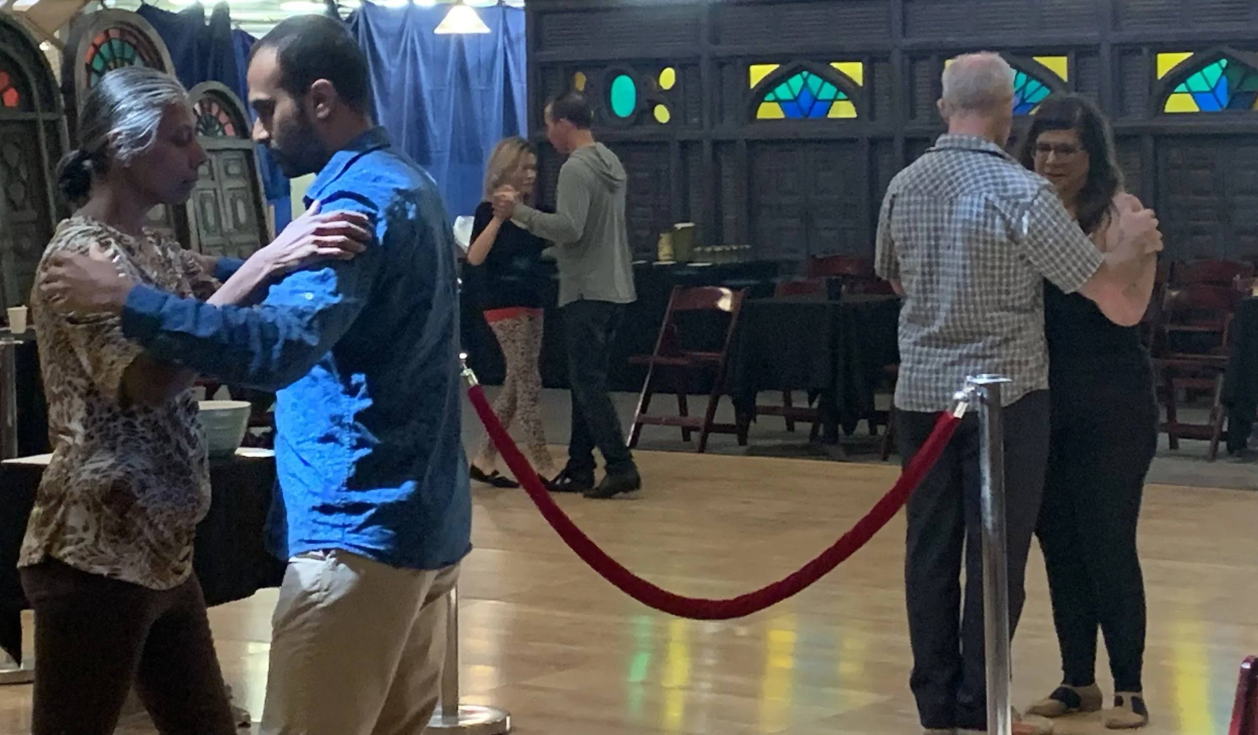 Nice people  practicing tango at Las Puertas in Albuquerque, New Mexico.  Puerta al Tango